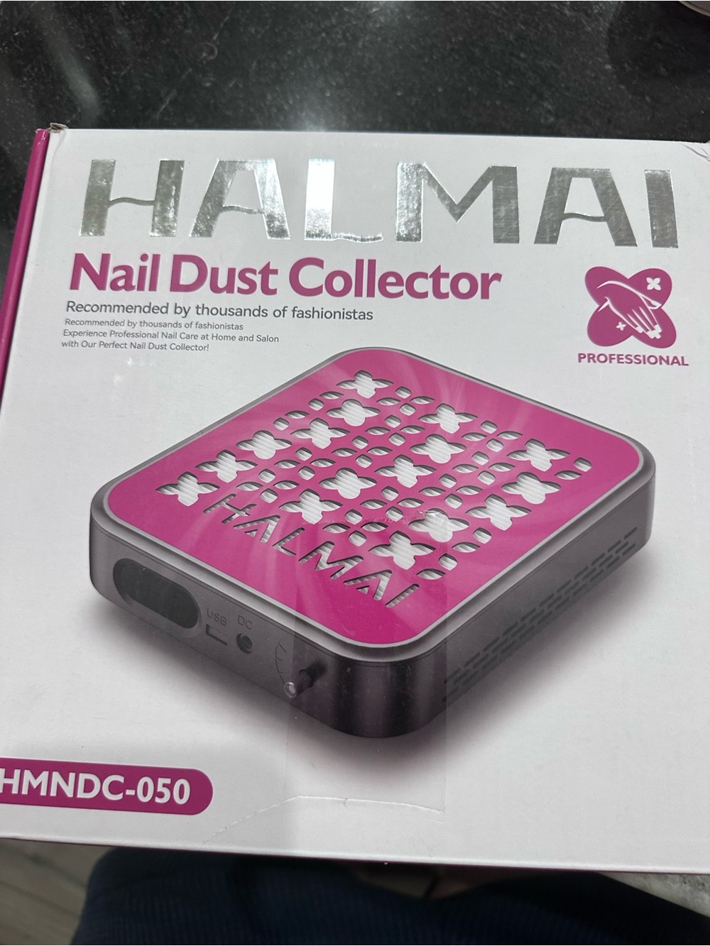 Halmai Pink Nail Dust Collector - Professional Nail Care